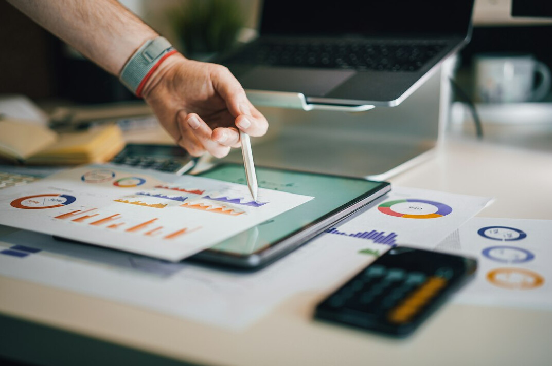 person analyzing data